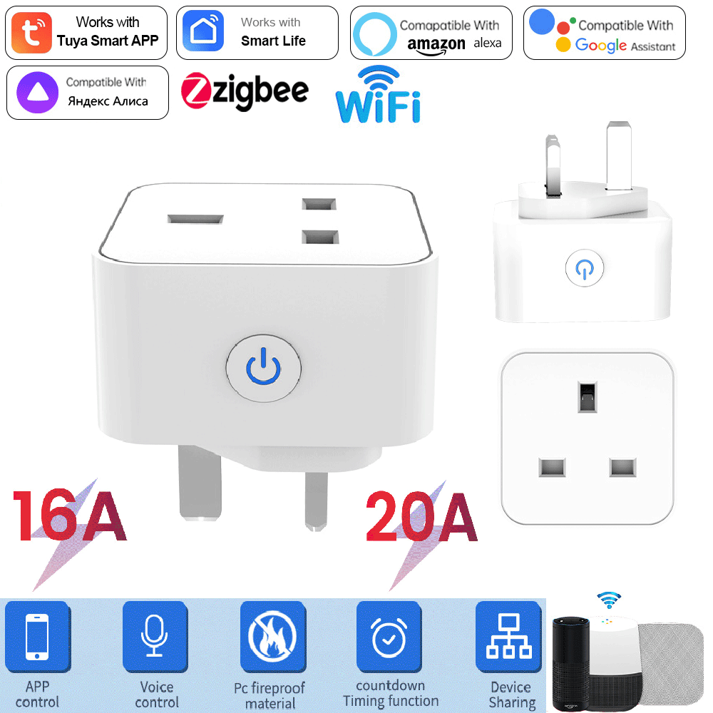 Smart Home Network - Tuya Smart Socket 16A/20A WiFi or