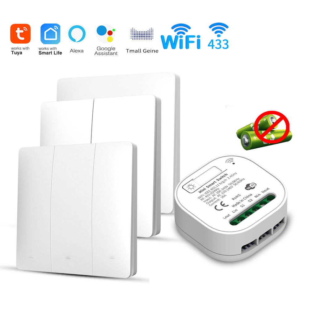 Smart Home Certification - Tuya WiFi Smart Self-Powered Light Switch,Kinetic
