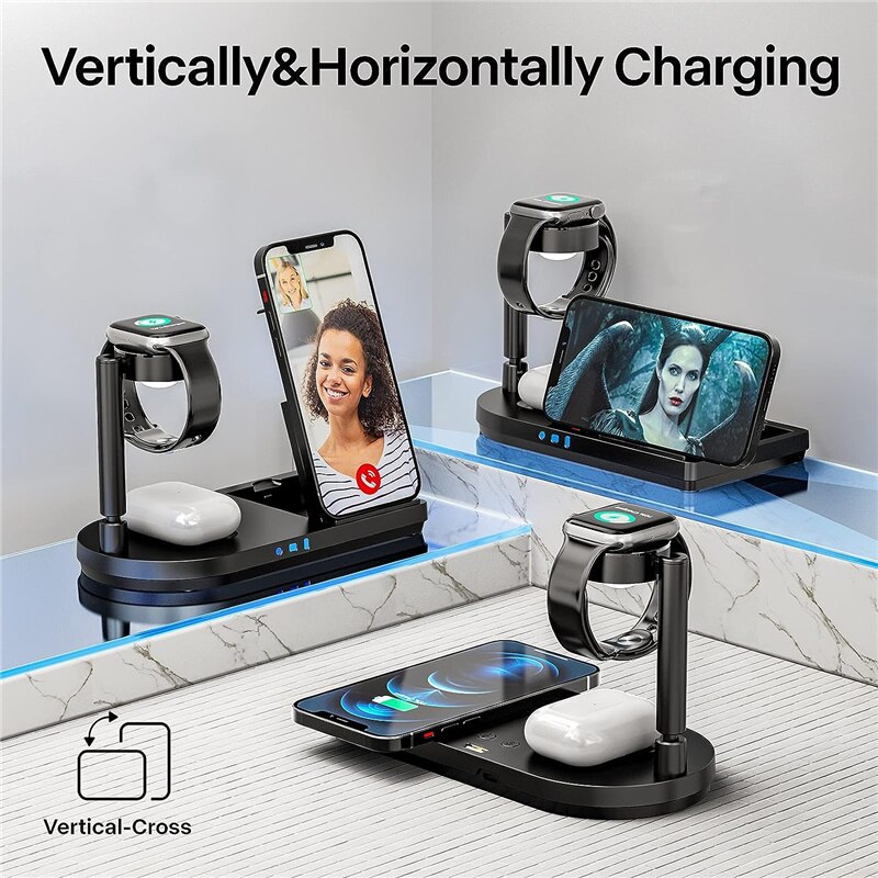 Foldable 3-in-1 Wireless Charg - Smart Night Light 评论和价格