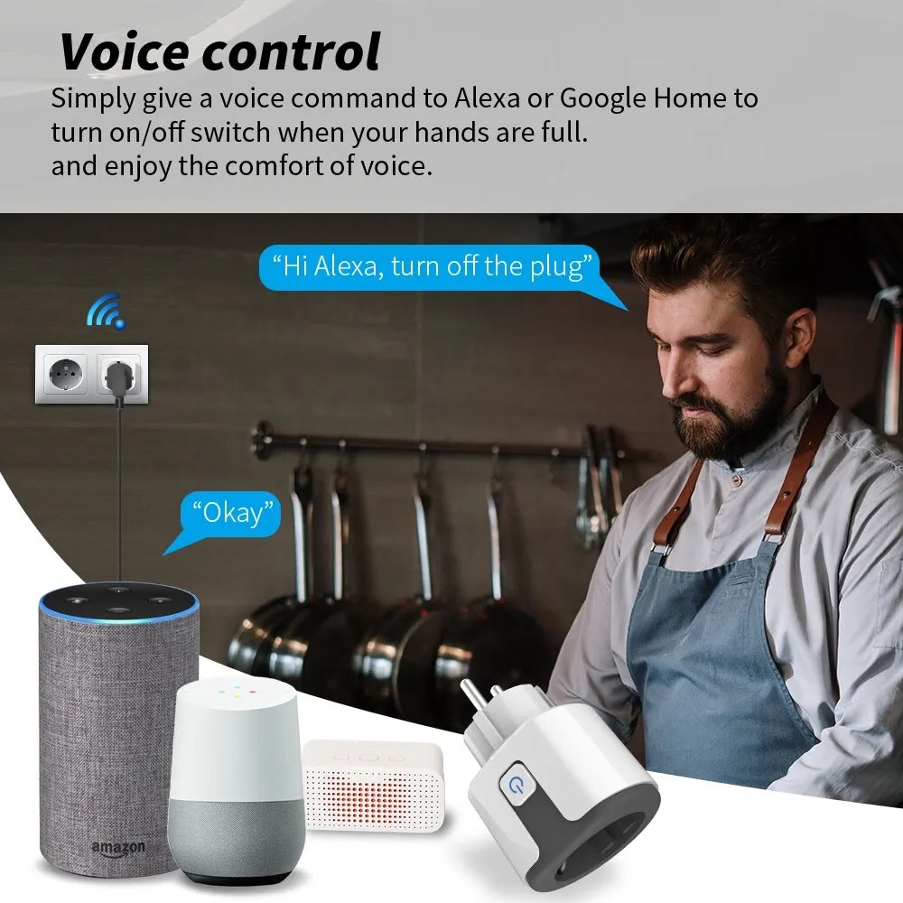 WiFi EU Smart Socket Plug Work - Smart Home Network 评论和价格