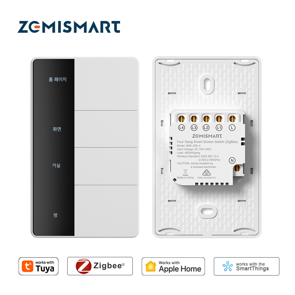 1234 Gang US Type Zigbee Push  - Smart Home Hub Matter 评论和价格