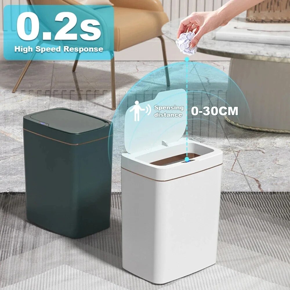 Smart Bathroom Trash Can Autom - Smart Home Junkie 评论和价格