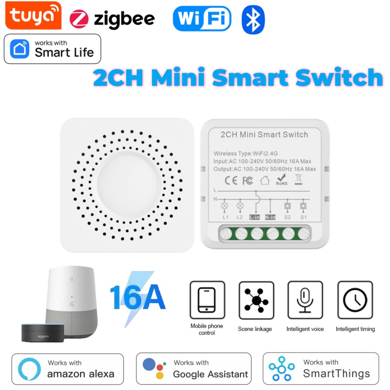 Tuya Mini Smart Switch WiFi 1- - Smart Home Google 评论和价格
