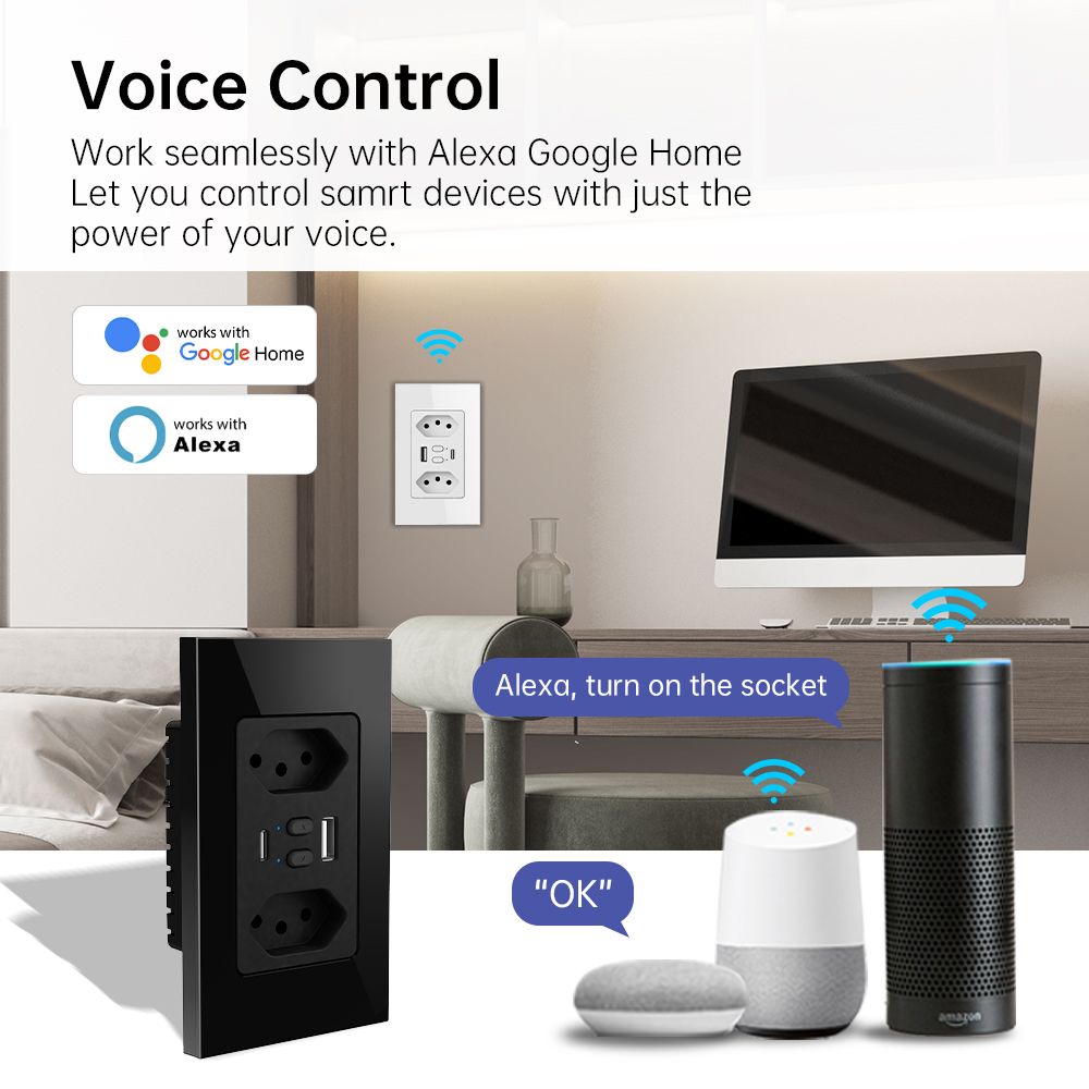 MANHOT Wifi Smart Brazil Socke - Smart Home Network 评论和价格
