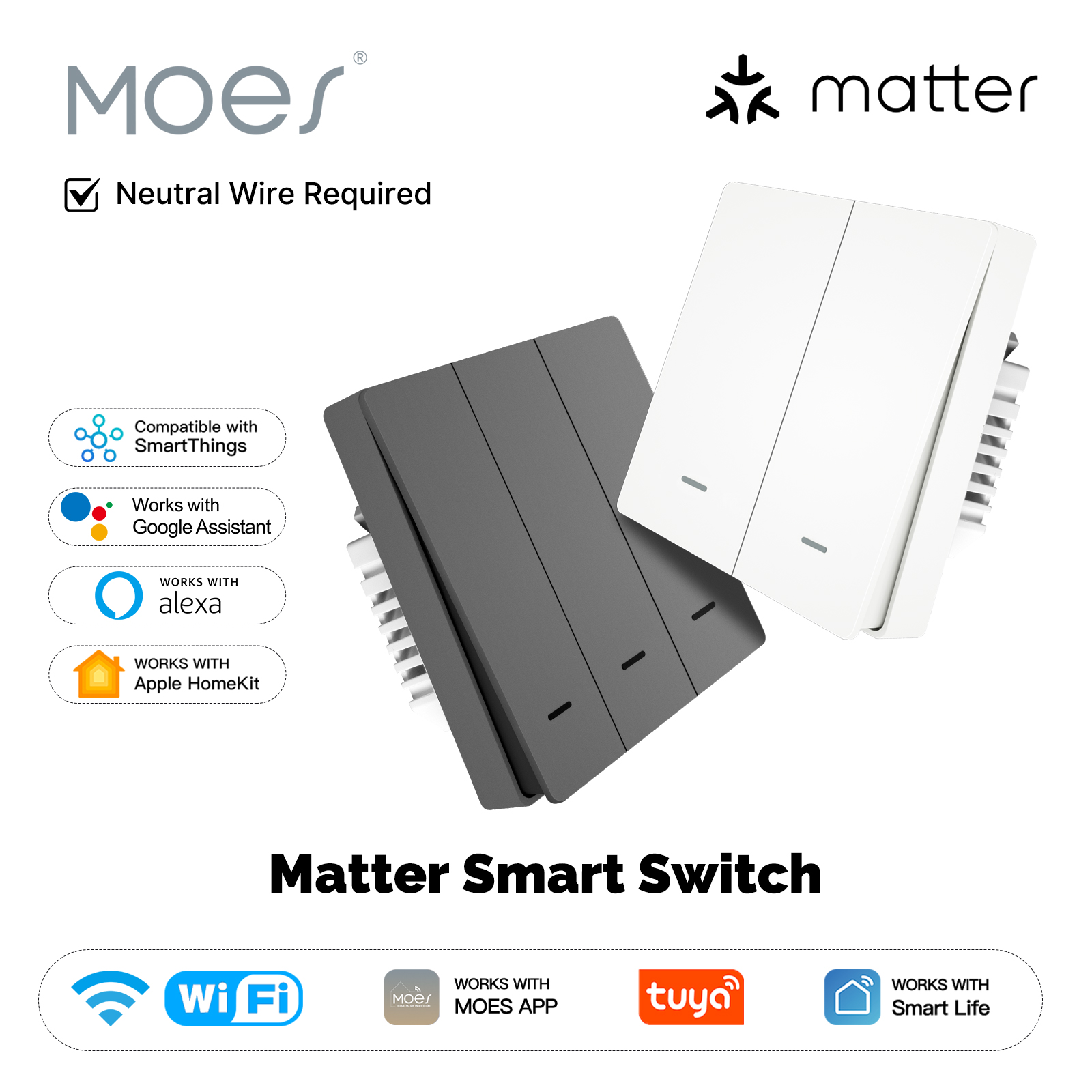 MOES Matter Tuya WiFi Smart Li - Smart Home Google 评论和价格