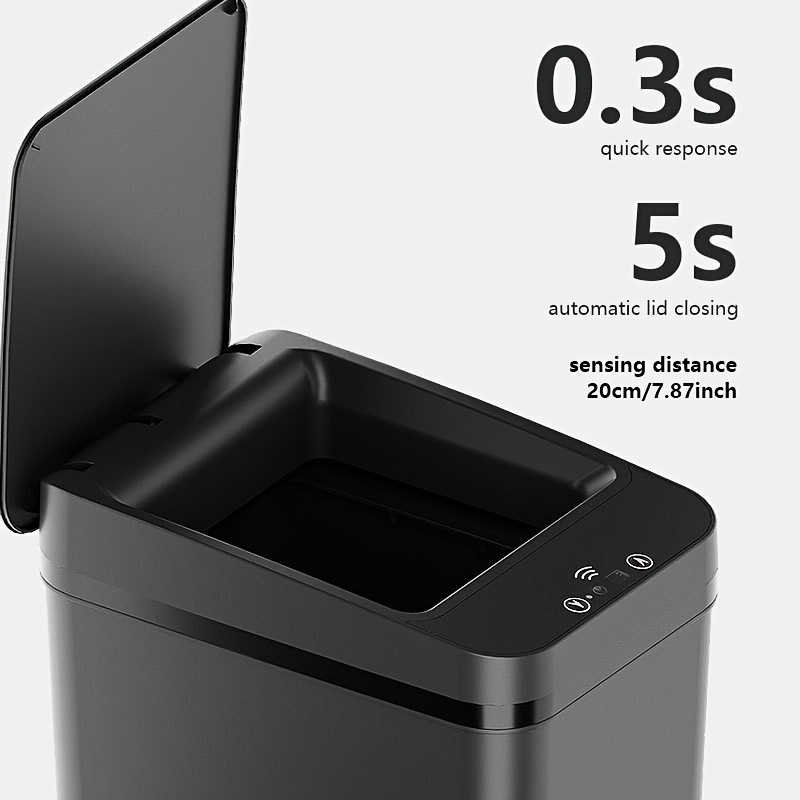 Black Touchless Smart Trash Ca - Smart Home Junkie 评论和价格