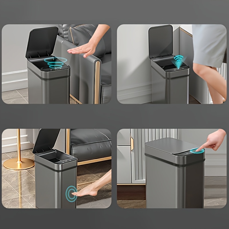 Black Touchless Smart Trash Ca - Smart Home Junkie 评论和价格