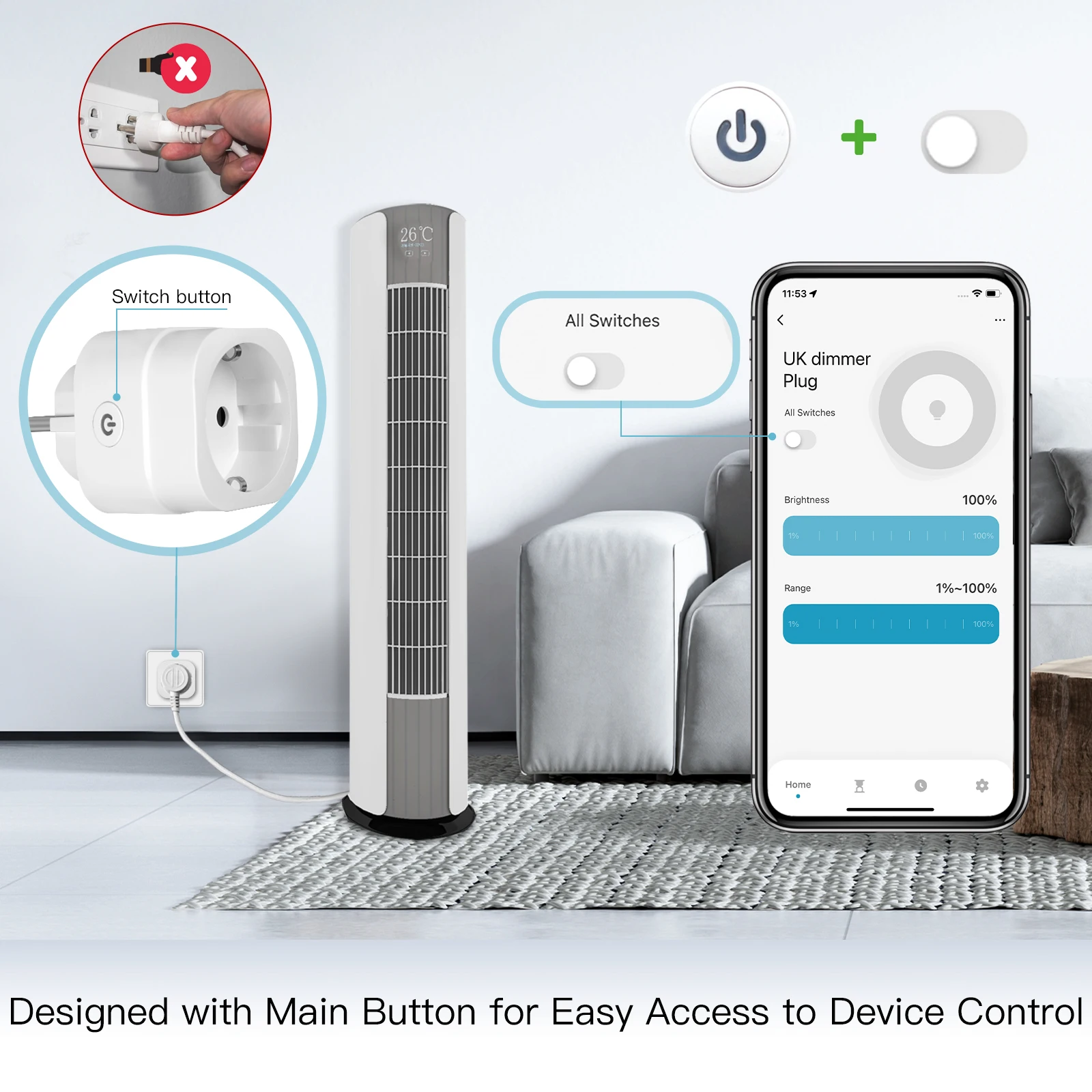 MOES Tuya WiFi Smart Plug Dimm - Smart Home Network 评论和价格