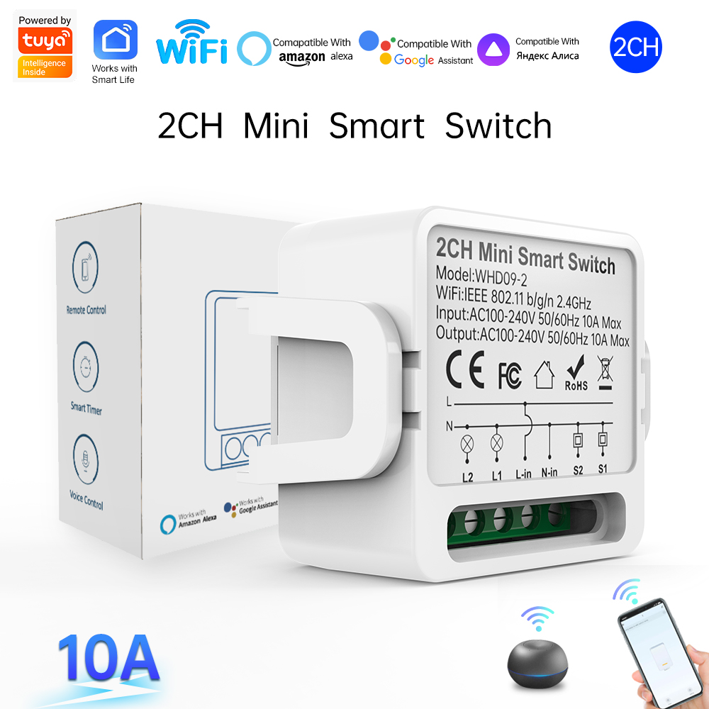 2 Way Tuya Smart Switch 2Gang  - Smart Home Google 评论和价格