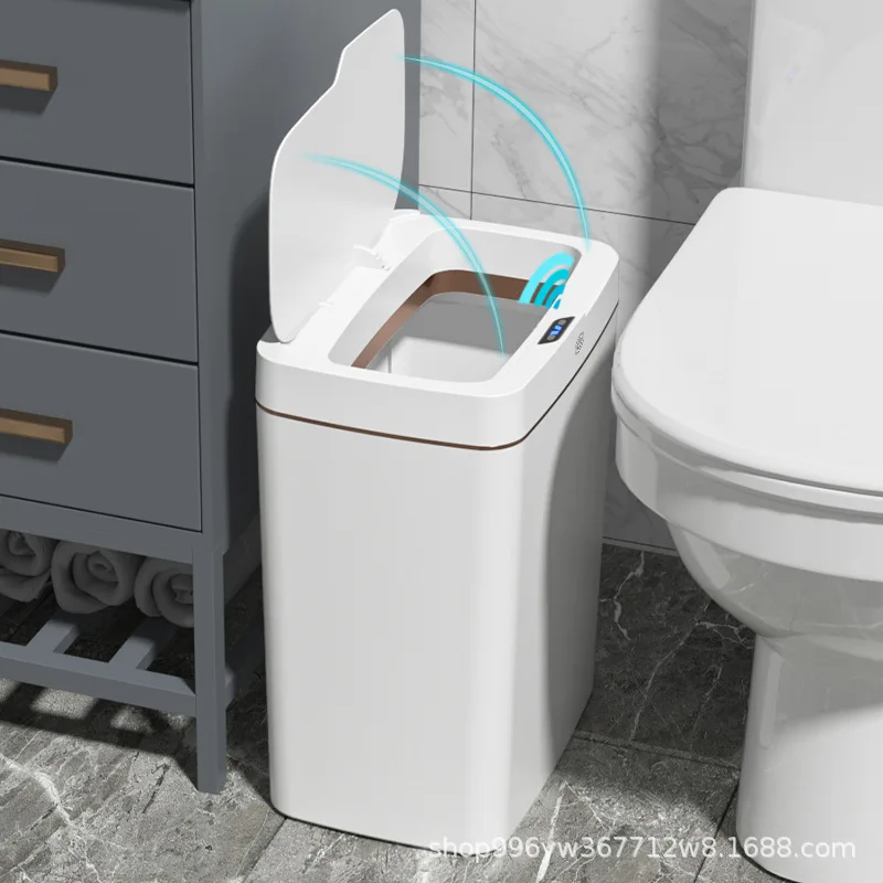 Smart bathroom trash can autom - Smart Home Junkie 评论和价格