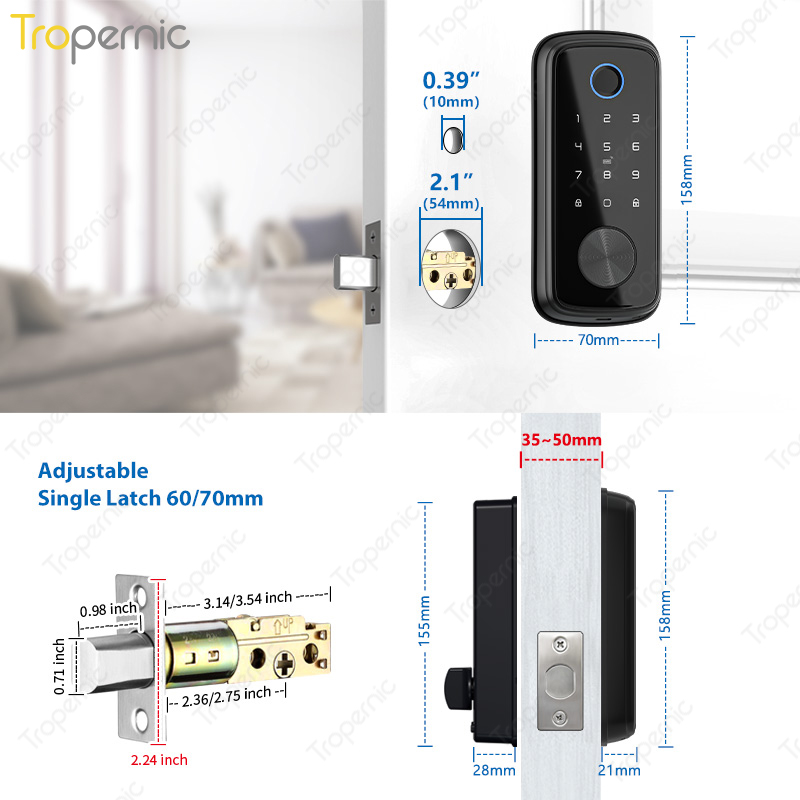 Tuya Zigbee Door Deadbolt Lock - Smart Home Lock 评论和价格