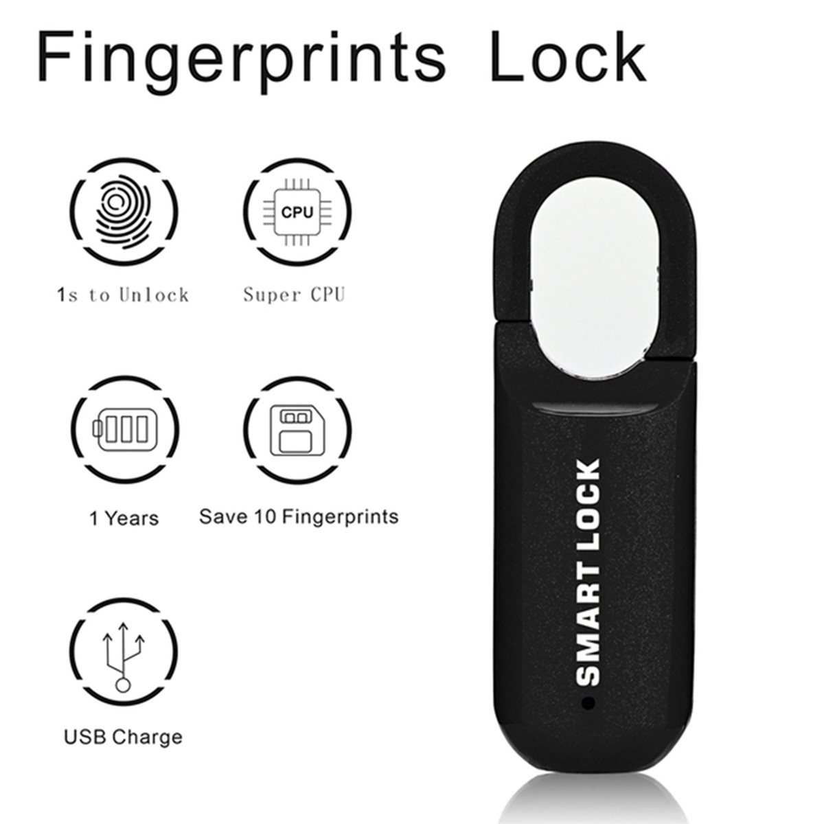 BAAE 2X Fingerprint Padlock M0 - Smart Home Lock 评论和价格