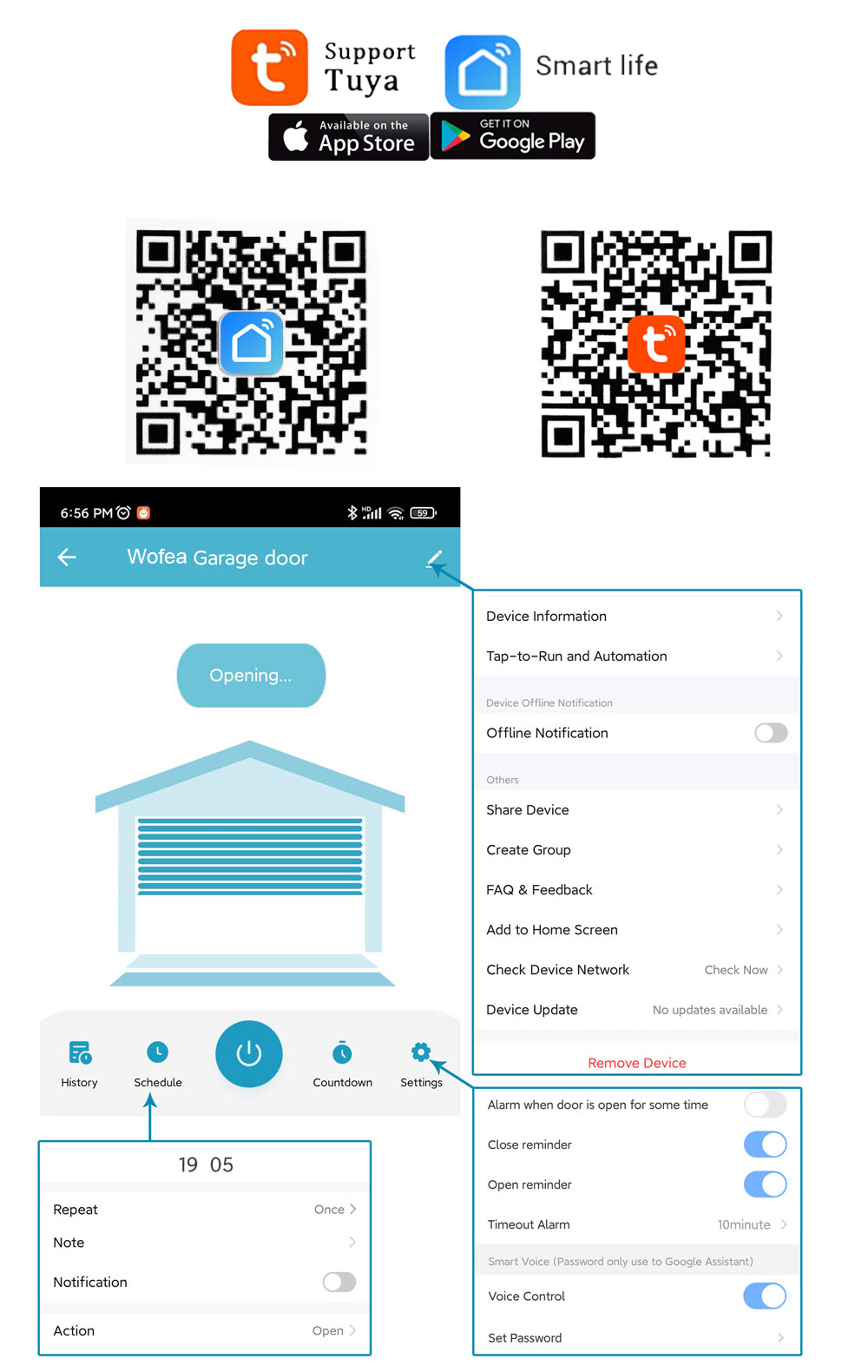 Wofea Tuya Smart WIFI 2.4G Gar - Smart Home Hub Matter 评论和价格